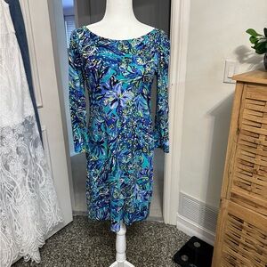 Lily Pulitzer Sheath Dress with Bateau Neckline and 3/4 Sleeves